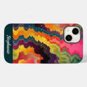 Abstract veelkleurige zigzag Case-Mate iPhone case (Achterkant (horizontaal))