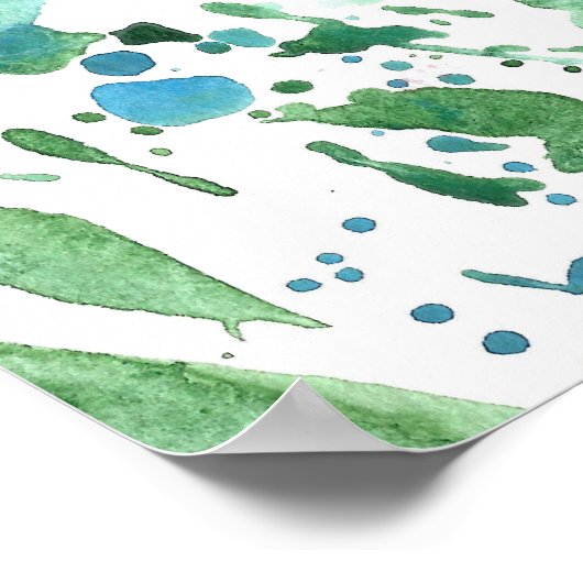 Abstract veld van bloemen poster (Hoek)