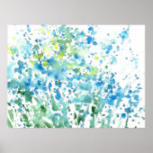 Abstract veld van bloemen poster (Voorkant)