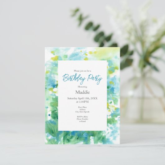 "Abstract veld van de dagen" Kaart (Staand voorkant)