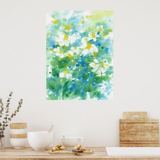 abstract "veld van de dagen" poster (Keuken)