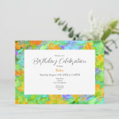 Abstract veld van gele Oranje papavers Kaart (Staand voorkant)