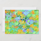 Abstract veld van gele Oranje papavers Kaart (Achterkant)