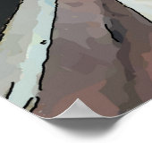 Abstract venster- en wijnglas poster (Hoek)