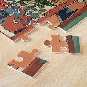 Abstract venster met wijnglas legpuzzel (Zijkant)