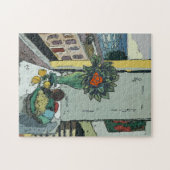 Abstract venster, Vaas met Roos Legpuzzel (Horizontaal)