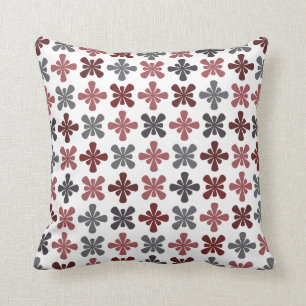 Abstract ventilatorpatroon van Burgundy Gray Maroo Kussen