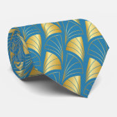 Abstract ventilatorverloop gouden vectorpatroon bl stropdas (Opgerold)