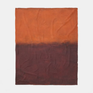Abstract Verbrand Oranje Horizon Fleece Deken