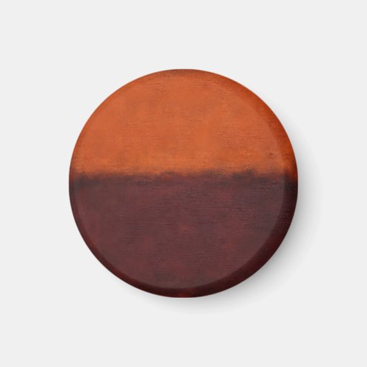 Abstract Verbrand Oranje Horizon Magneet (Voorkant)