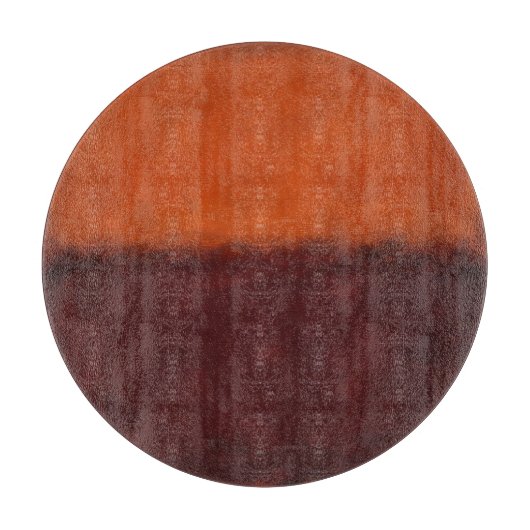Abstract Verbrand Oranje Horizon Snijplank (Voorkant)