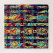 Abstract verdeeld Gelaagd Psychedelisch Kunstwerk Legpuzzel (Horizontaal)