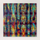 Abstract verdeeld Gelaagd Psychedelisch Kunstwerk Legpuzzel (Verticaal)