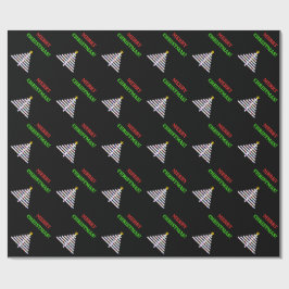 Abstract Verdroogde kerstboom + begroeting Cadeaupapier