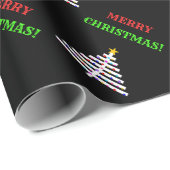 Abstract Verdroogde kerstboom + begroeting Cadeaupapier (Rol Hoek)