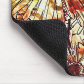 Abstract verfklodder zonnebloempatroon muismat (Hoek)