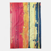 Abstract verfontwerp op keukenhanddoek (Verticaal)