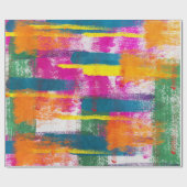 Abstract verfpatroon cadeaupapier (Vlak)