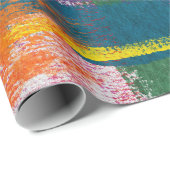 Abstract verfpatroon cadeaupapier (Rol Hoek)