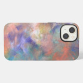 Abstract verfpatroon iPhone hoesje (Achterkant horizontaal)