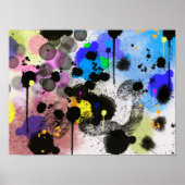 Abstract verfspat poster (Voorkant)