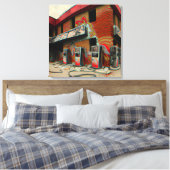 Abstract verlaten tankstation AI Art Canvas Afdruk (Insitu (Slaapkamer))