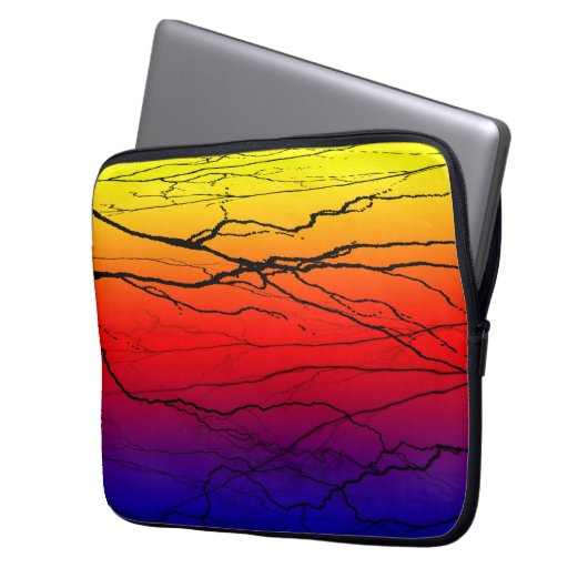 Abstract verloop laptop sleeve (Voorkant Links)