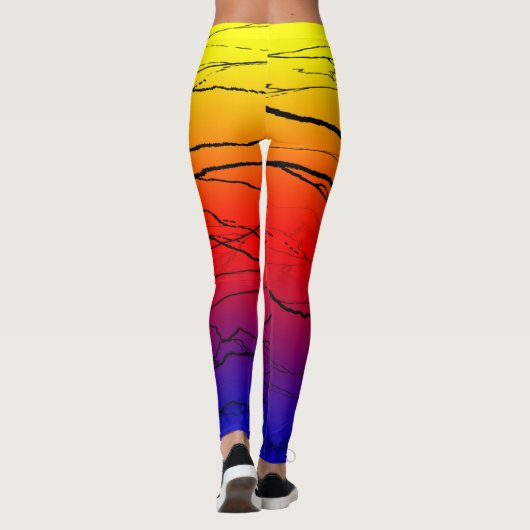 Abstract verloop leggings (Achterkant)