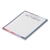 Abstract verloop paarse blauwe rand notitieblok (Linkerzijde)