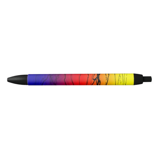 Abstract verloop zwarte inkt pen (Voorkant)
