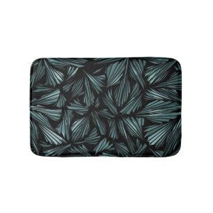 Abstract verschrompeld glazen blauw patroon badmat