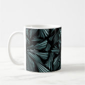Abstract verschrompeld glazen blauw patroon koffiemok (Links)
