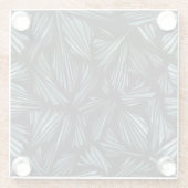 Abstract verschrompeld glazen blauw patroon onderzetter (Achterkant)