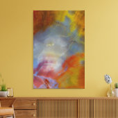 Abstract versteend hout close-up canvas afdruk (Insitu (Woonkamer))