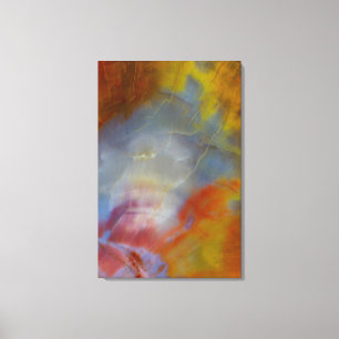 Abstract versteend hout close-up canvas afdruk