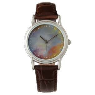 Abstract versteend hout close-up horloge