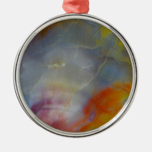 Abstract versteend hout close-up metalen ornament