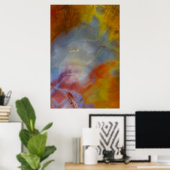 Abstract versteend hout close-up poster (Thuiskantoor)