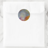 Abstract versteend hout close-up ronde sticker (Tas)