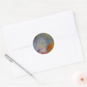 Abstract versteend hout close-up ronde sticker (Envelop)