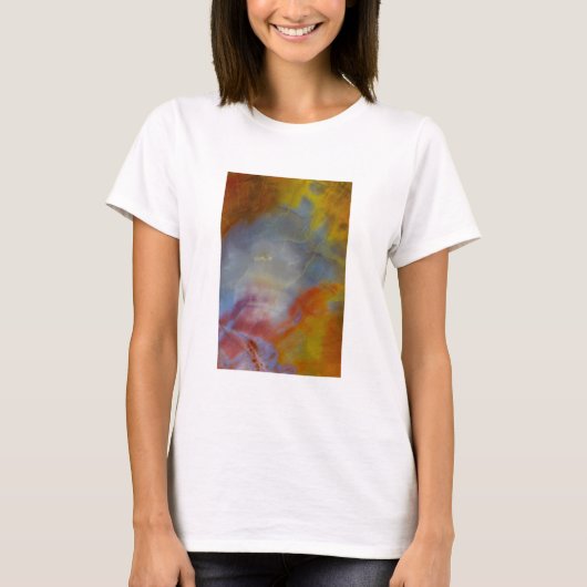 Abstract versteend hout close-up t-shirt (Voorkant)