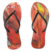 Abstract Vertical Gesture in Red Teenslippers (Voetbed)