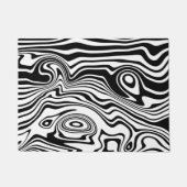 Abstract Verwrongen Zwart Wit Deurmat - (Voorkant)