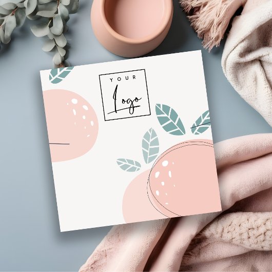 Abstract, vet Ketting beeldscherm met drukkerijfun Vierkante Visitekaartje