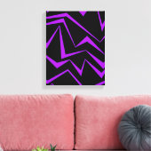 Abstract, vet, levendig geometrisch zigzagpatroon canvas afdruk (Insitu (Woonkamer))
