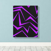 Abstract, vet, levendig geometrisch zigzagpatroon canvas afdruk (Insitu (Houten vloer))