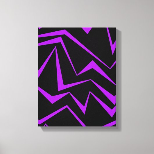 Abstract, vet, levendig geometrisch zigzagpatroon canvas afdruk (Voorkant)