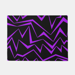 Abstract, vet, levendig geometrisch zigzagpatroon deurmat