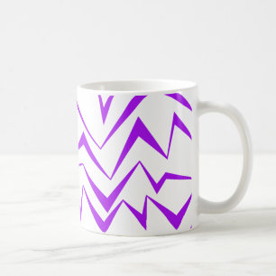 Abstract, vet, levendig geometrisch zigzagpatroon koffiemok