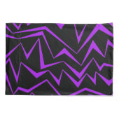 Abstract, vet, levendig geometrisch zigzagpatroon kussensloop (Achterkant)